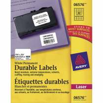 Avery® TrueBlock™ Durable Labels Permanent 1-1/4" x 1-3/4" Laser 1,600/pkg