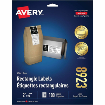 Avery® Easy Peel® Sure Feed™ Labels 2" x 4" Laser/Inkjet 100/pkg