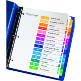 Avery® Ready Index® Table of Contents Dividers Coloured 1-15