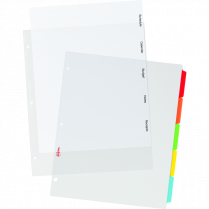 Avery® Clear Easy View Dividers 5 Tabs