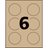 Avery® Print-to-the-Edge Round Labels 3" Kraft Brown 90/pkg