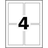 Avery® Print-to-the-Edge Rectangular Labels 4-3/4" x 3-1/2" Removable White 32/pkg