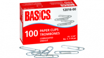 Basics® Paper Clips #1, 1-1/4" Corrugated 100/box