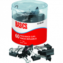 Basics® Fold-Back Clips 1" 60/tub