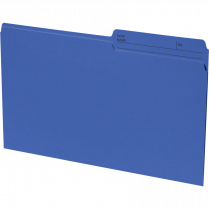Basics® Coloured Reversible File Folders Legal Dark Blue 100/box
