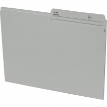 Basics® Coloured Reversible File Folders Letter Grey 100/box