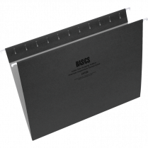 Basics® Coloured Hanging Folders Letter Black 25/box