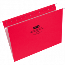 Basics® Coloured Hanging Folders Letter Red 25/box