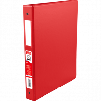 Basics® Round Ring Binder 1" Red