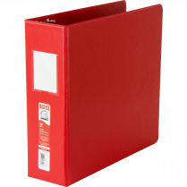 Basics® D-Ring Binder 3" Red
