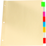 Basics® Insertable Indexes Assorted Colours 8 Tabs