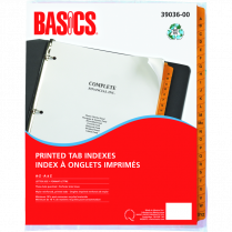 Basics® Printed Tab Indexes A-Z Letter Yellow