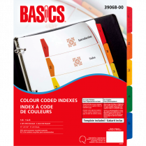 Basics® Colour Coded Indexes 1-5, 4 sets/pkg
