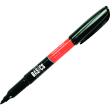 Basics® Permanent Markers Pen Style Fine Tip Black 12/box