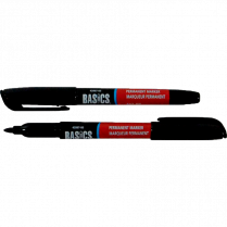Basics® Permanent Markers Fine Tip Black 2/pkg
