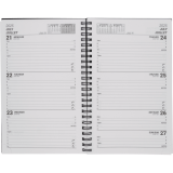 Basics® Weekly Diary Flexible Cover 8" x 5" Bilingual Black
