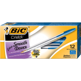 Bic® Cristal® Stick Pens Medium Point Blue 12/box