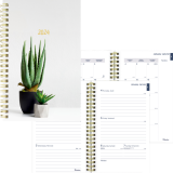 Blueline® Succulent Plant Weekly/Monthly Planner 8" x 5" Bilingual