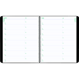 Blueline® Essential Monthly Diary 16 Month Twin Wire Soft Cover 9-1/4" x 7-1/4" Bilingual Black