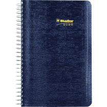 Blueline® Essential Daily Diary Spiral Bound Soft Cover 8" x 5" Bilingual Blue