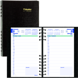 Blueline® CoilPro™ Daily Diary 8" x 5" Black Bilingual