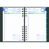 Blueline® CoilPro Daily Planner 8" x 5" Assorted Colours Bilingual