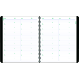 Blueline® Essential Monthly Diary Twin Wire Soft Cover 11" x 9-1/16" Bilingual Black