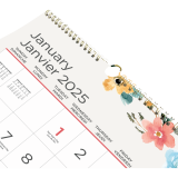 Blueline® Spring Monthly Wall Calendar 12" x 17" Bilingual