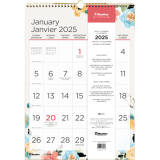 Blueline® Spring Monthly Wall Calendar 12" x 17" Bilingual