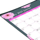 Blueline® Pink Ribbon Monthly Desk Pad 22" x 17" Bilingual