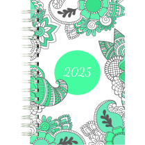 Blueline® DoodlePlan™ Weekly/Monthly Planner 8" x 5" Botanica Bilingual