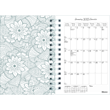 Blueline® DoodlePlan™ Weekly/Monthly Planner 8" x 5" Botanica Bilingual