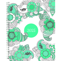 Blueline® DoodlePlan™ Weekly/Monthly Planner 11" x 8-1/2" Botanica Bilingual