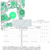 Blueline® DoodlePlan™ Weekly/Monthly Planner 11" x 8-1/2" Botanica Bilingual