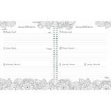 Blueline® DoodlePlan™ Weekly/Monthly Planner 11" x 8-1/2" Botanica Bilingual