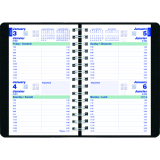 Blueline® Essential Two Days Diary Bilingual 8x5 Black