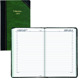 Blueline® Traditional Daily Diary Hard Cover Bilingual 13-3/8" x 8" Green