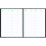 Blueline® Timanager® Weekly/Monthly Business Diary Twin Wire 11x8-1/2" English Black