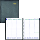 Blueline® Essential Weekly Diary Twin Wire 11" x 9-1/16" Bilingual Black