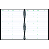 Blueline® Essential Weekly Diary Twin Wire 11" x 9-1/16" Bilingual Black