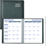 Blueline® Net Zero Carbon™ Monthly Planners 9-1/4" x 7-1/4" Bilingual Black