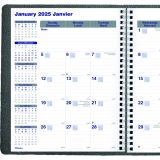 Blueline® Net Zero Carbon™ Monthly Planners 9-1/4" x 7-1/4" Bilingual Black