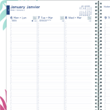 Blueline® Watercolour Weekly/Monthly Planner 11" x 8-1/2" Bilingual Floral