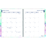 Blueline® Watercolour Weekly/Monthly Planner 11" x 8-1/2" Bilingual Floral