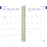Blueline® Academic Weekly/Monthly Planner 8" x 5" Bilingual Multicolour Tropical Flower