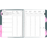 Blueline® Timanager® Planifi-Action® Pink Ribbon Weekly Planner Twin Wire Soft Cover 8-1/2" x 6-3/4" Flexible Cover Pink Bilingual