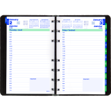 Blueline® MiracleBind™ Daily Diary Soft Cover 8" x 5" Bilingual Black