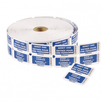Blueline® Admission Tickets Double Bilingual 1,000/roll