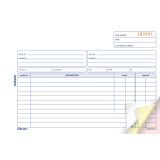 Blueline® Invoice Book 3-part 5-3/8x8" English