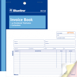 Blueline® Invoice Book 3-part 5-3/8x8" English